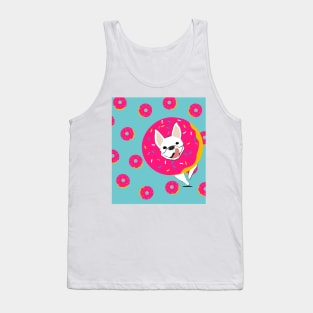 Frenchie in Donut Tank Top